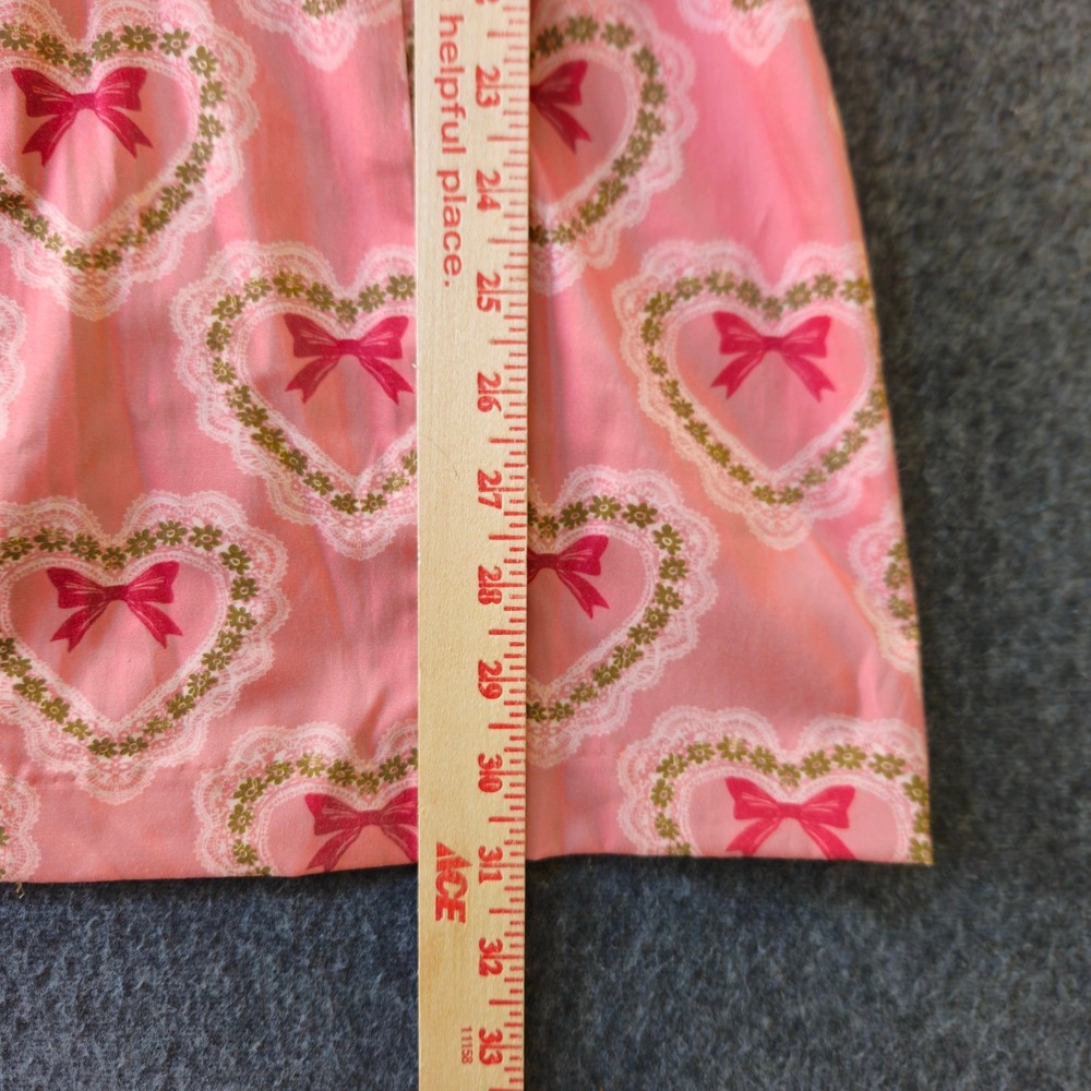 Kimchi Blue UO Dress Pink Heart Bow Lace Bib Mini EUC Coquette Girl Girlhoodcore - Picture 8 of 10